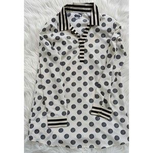MUDPIE Size S Polka Dot Long Tunic Top